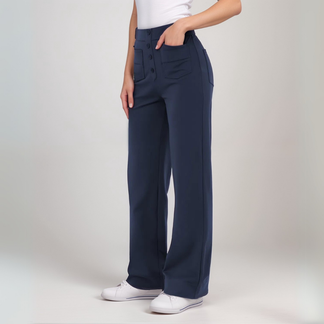 Estelle | Elastische broek met hoge taille |