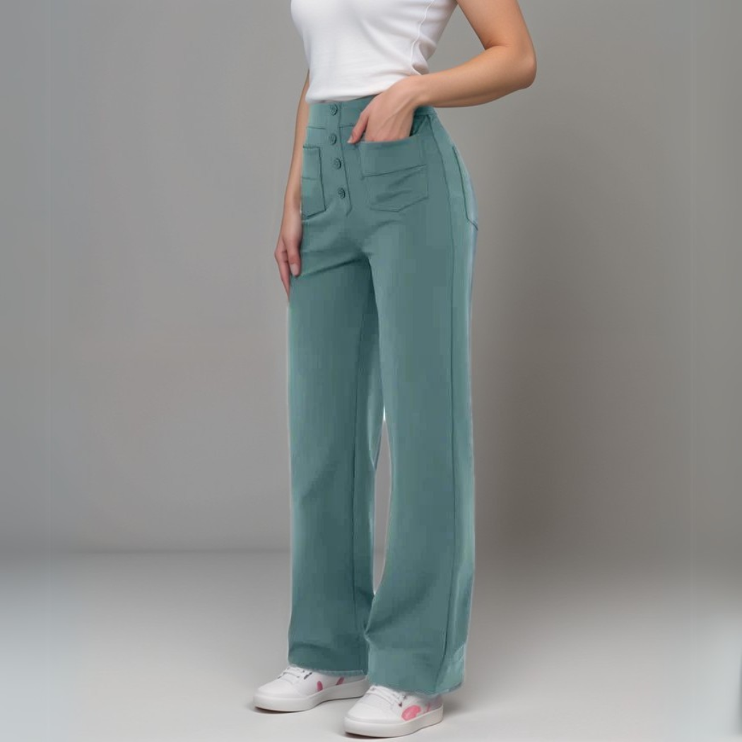 Estelle | Elastische broek met hoge taille |