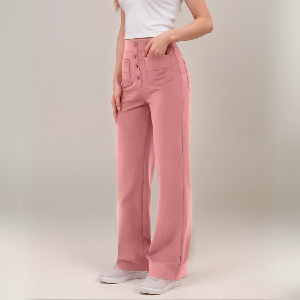 Estelle | Elastische broek met hoge taille |