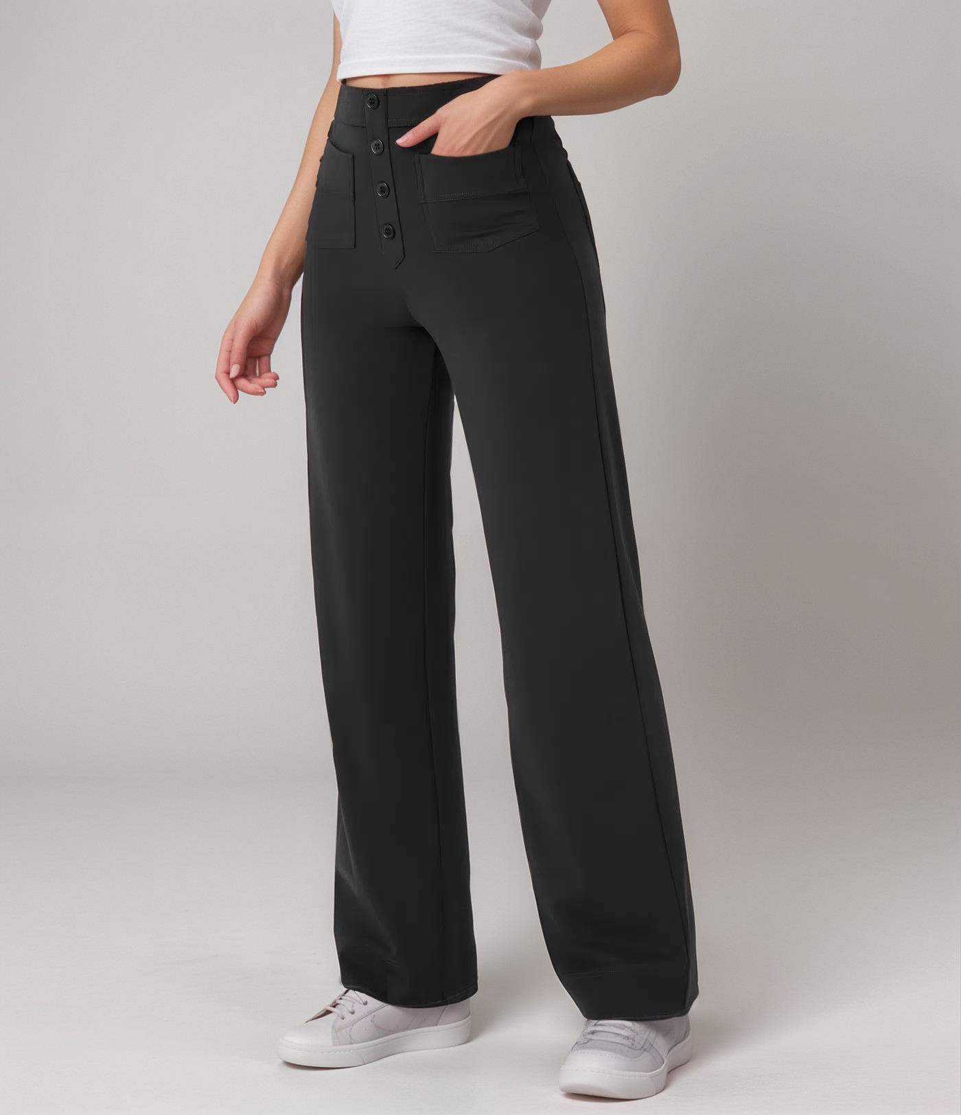 Estelle | Elastische broek met hoge taille |