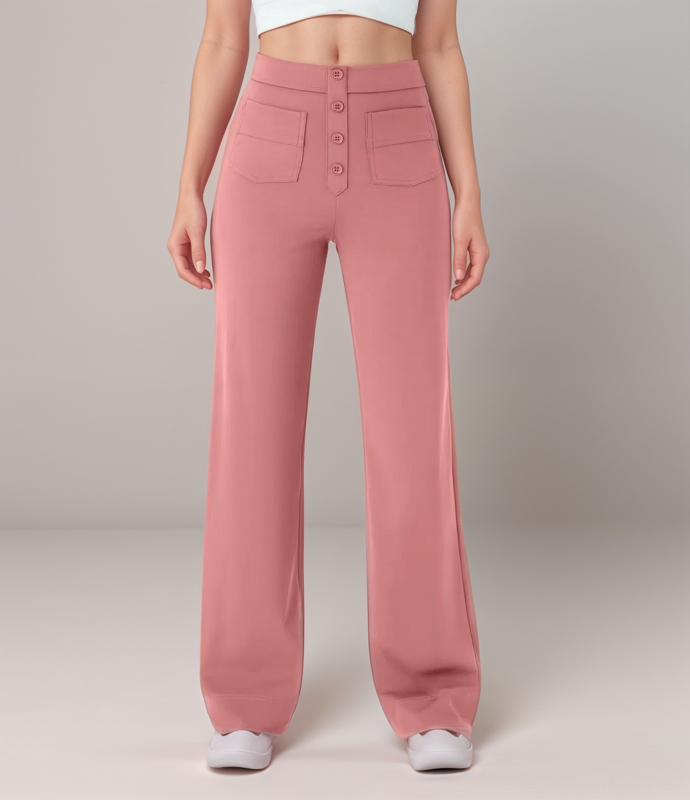 Estelle | Elastische broek met hoge taille |