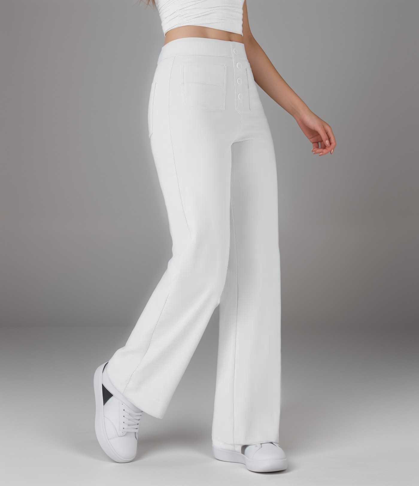 Estelle | Elastische broek met hoge taille |