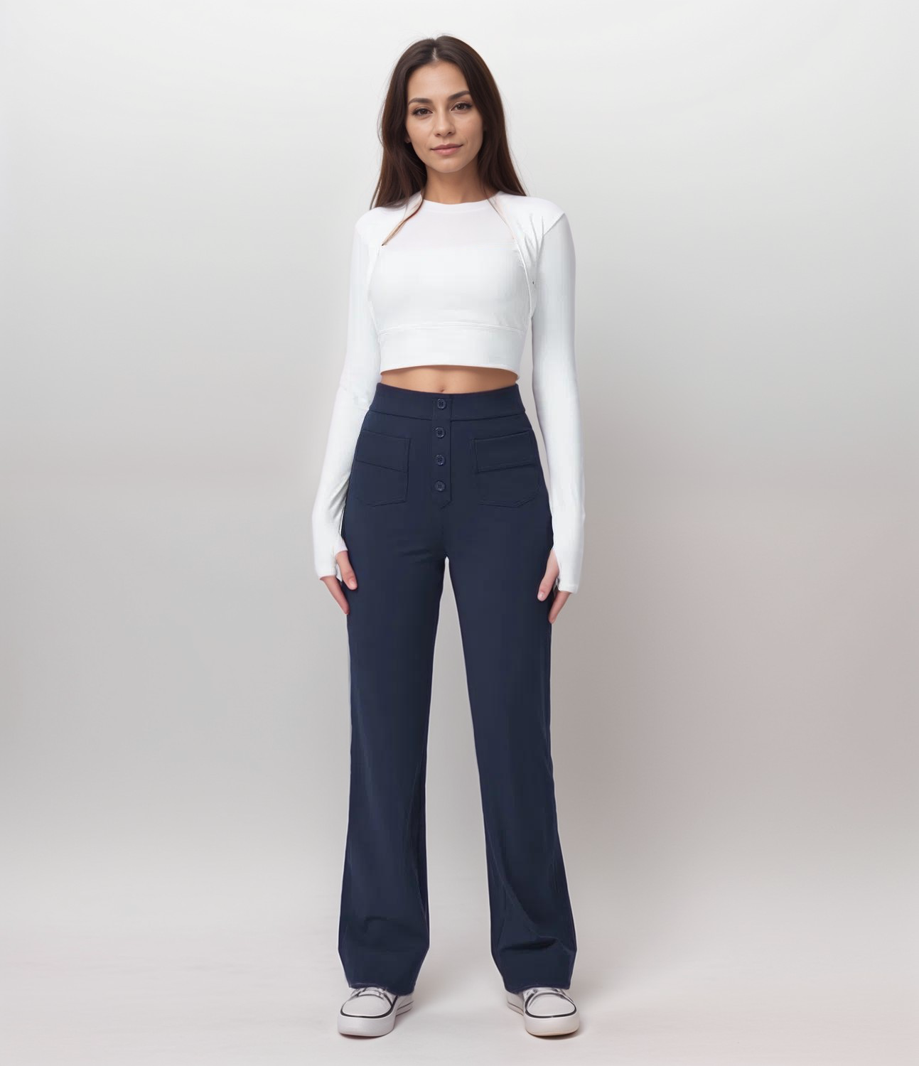 Estelle | Elastische broek met hoge taille |