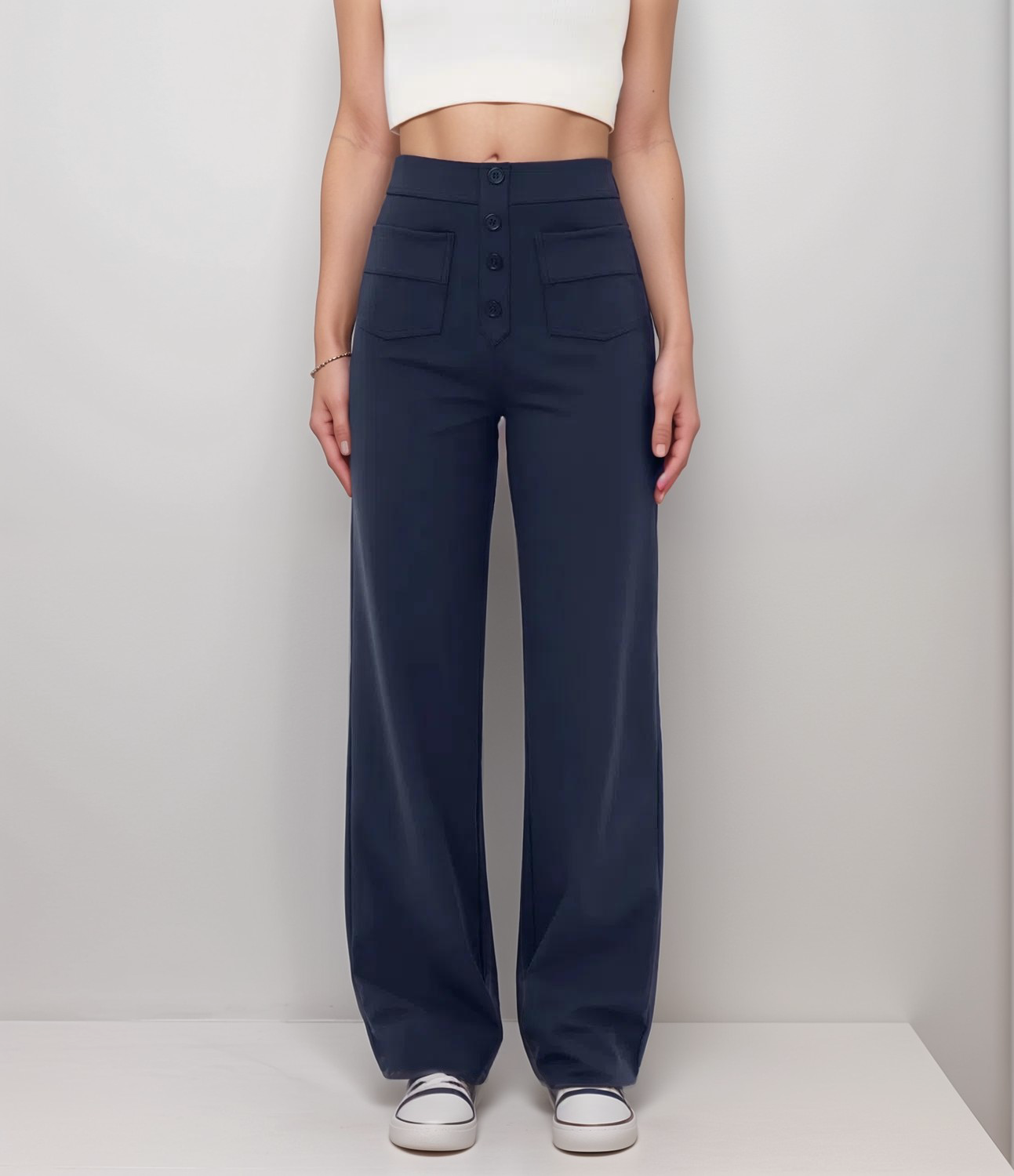 Estelle | Elastische broek met hoge taille |
