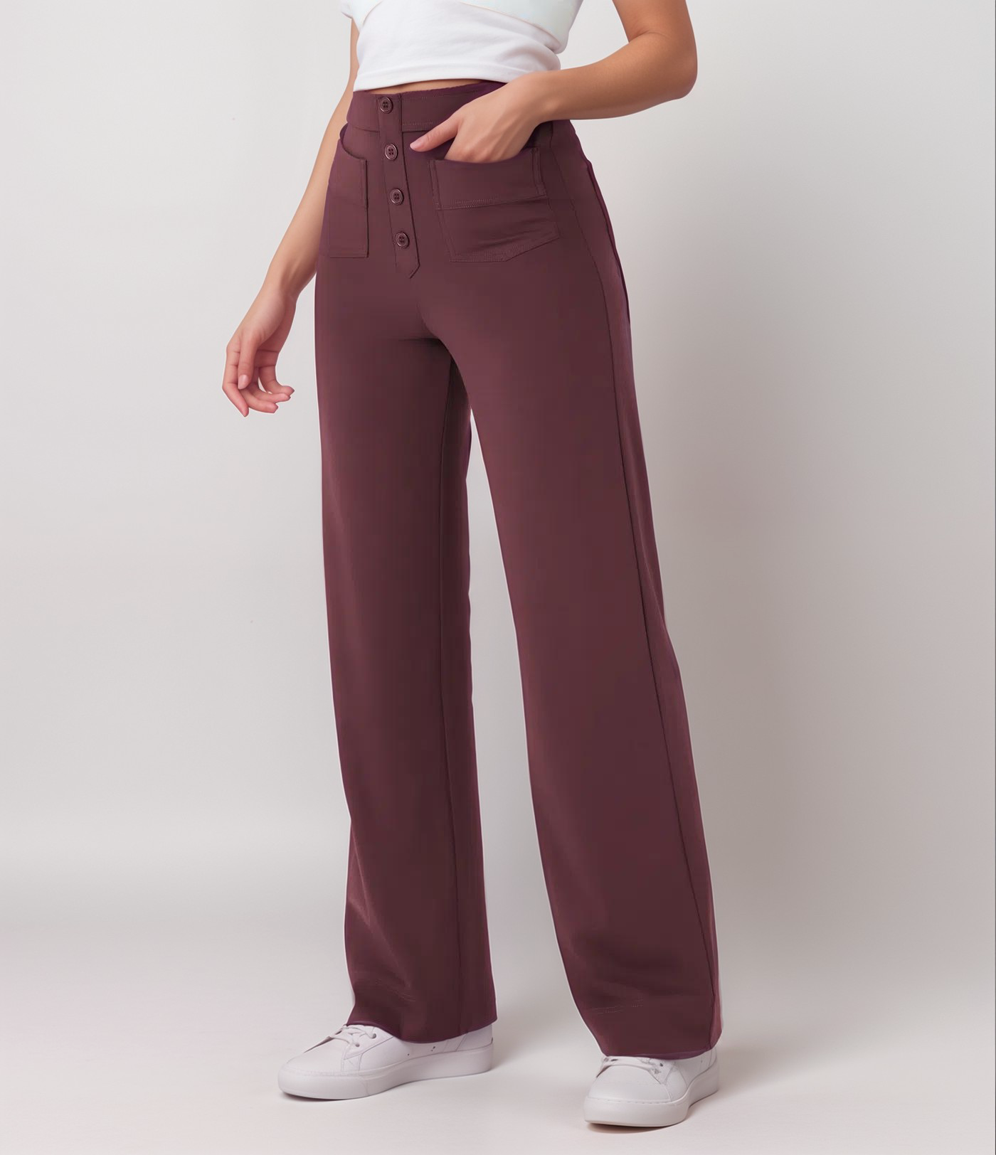 Estelle | Elastische broek met hoge taille |