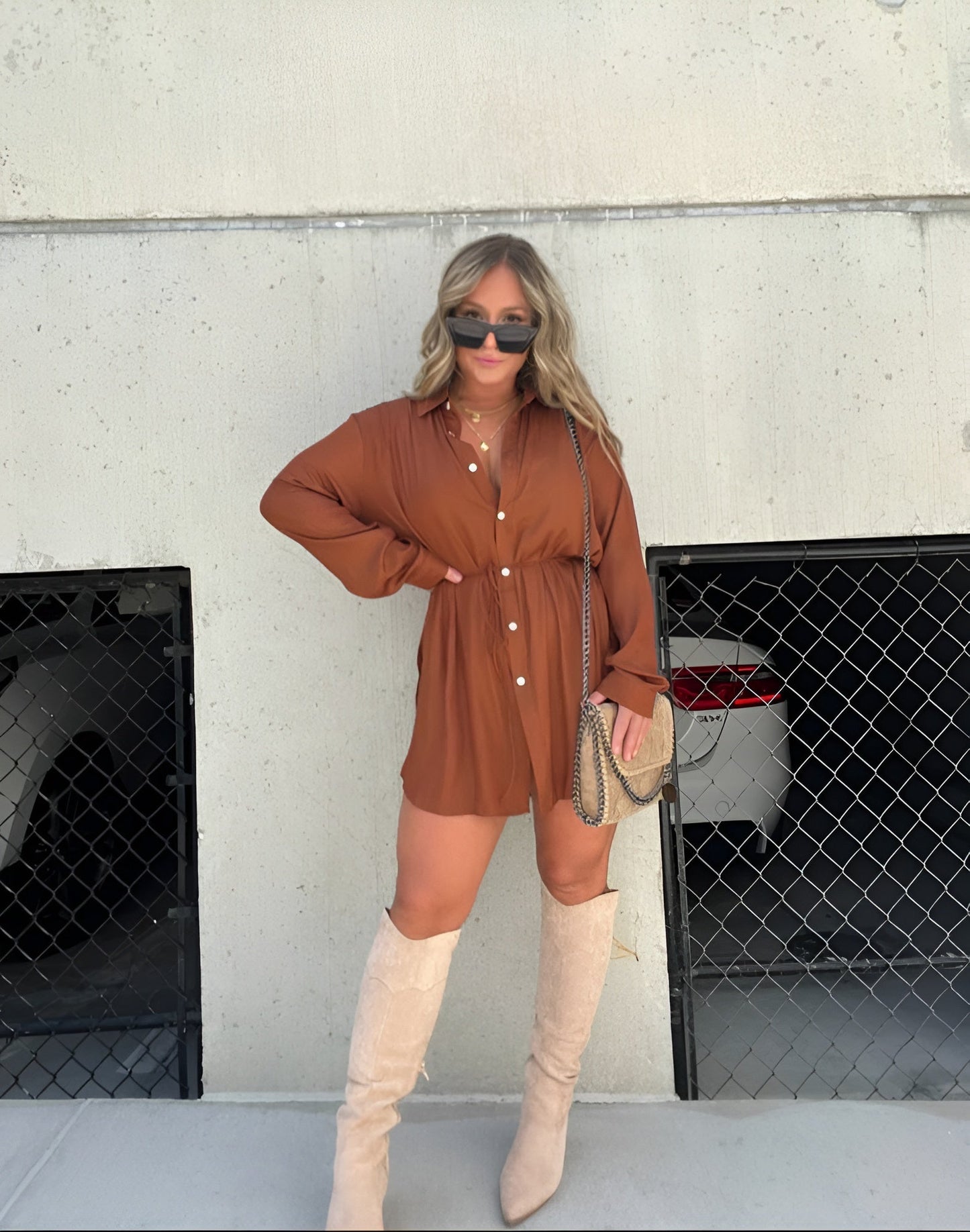 Jasmijn| Trendy satijnen romper jurk