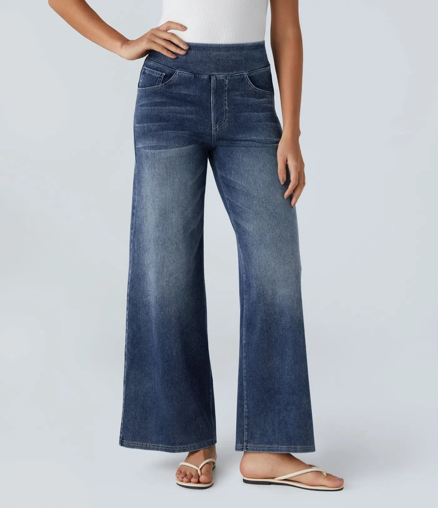 Elara | Elastische broek met hoge taille