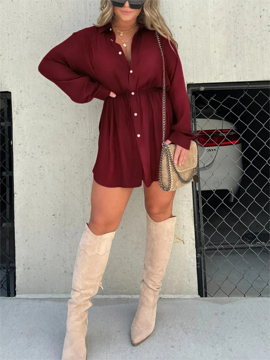 Jasmijn| Trendy satijnen romper jurk