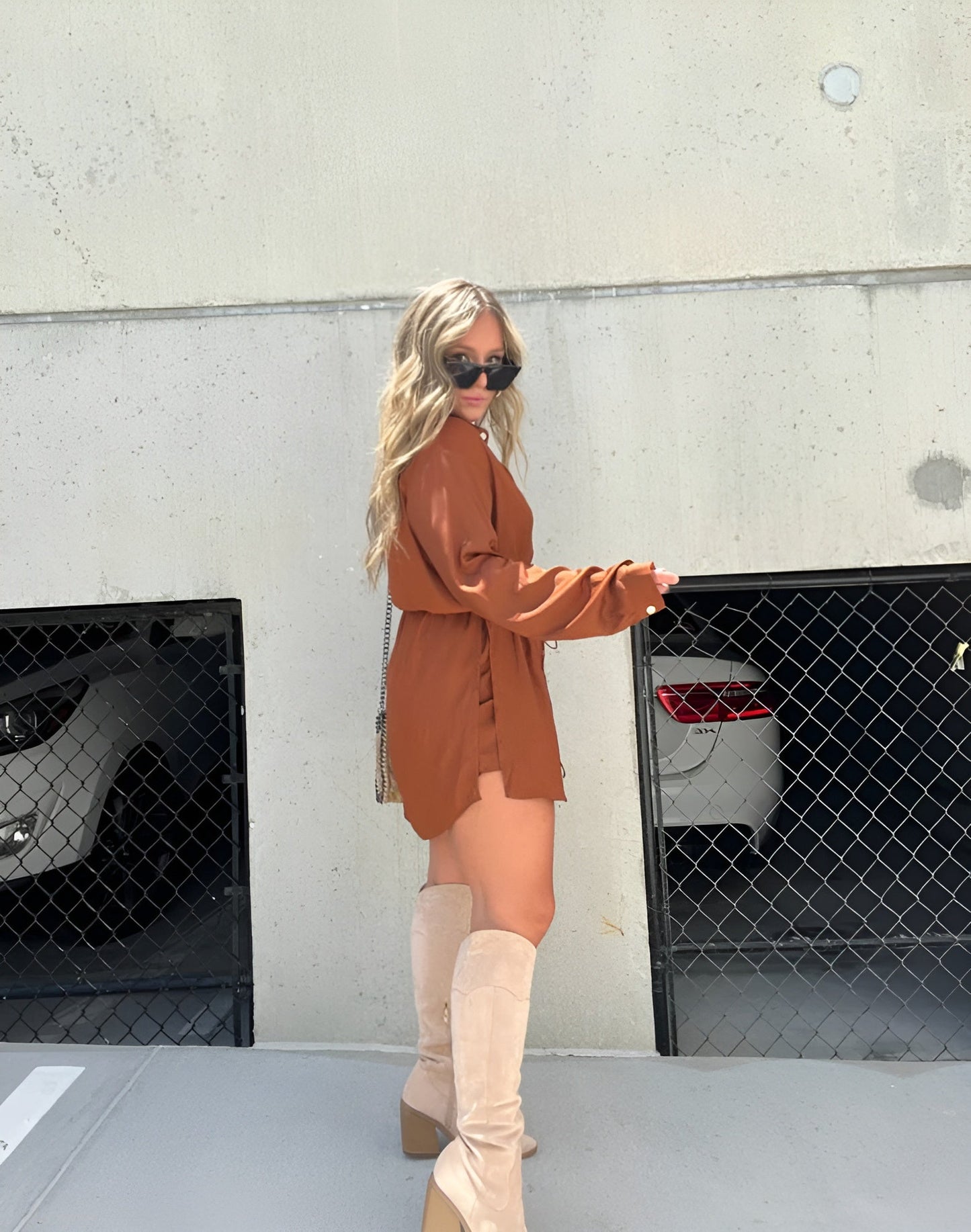 Jasmijn| Trendy satijnen romper jurk