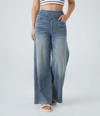 Elara | Elastische broek met hoge taille