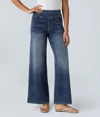 Elara | Elastische broek met hoge taille