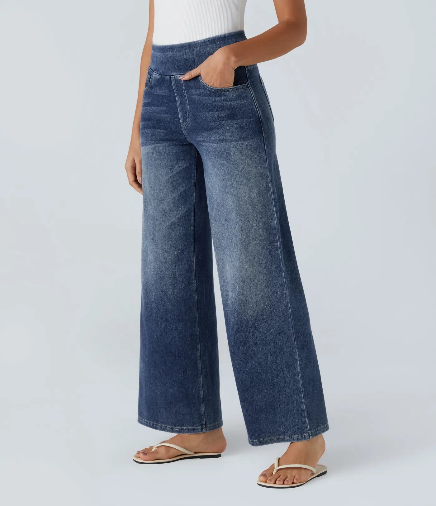 Elara | Elastische broek met hoge taille