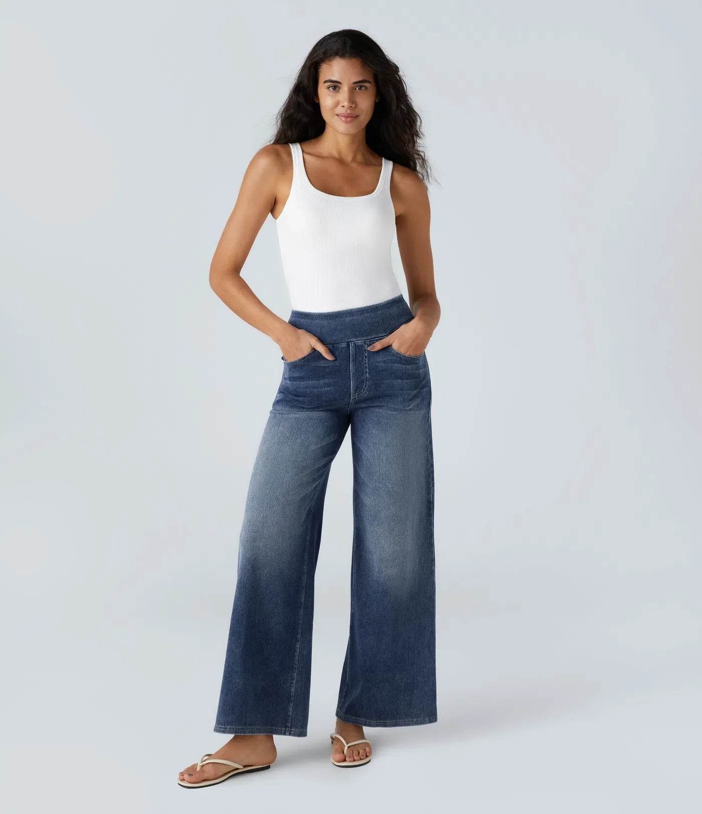 Elara | Elastische broek met hoge taille