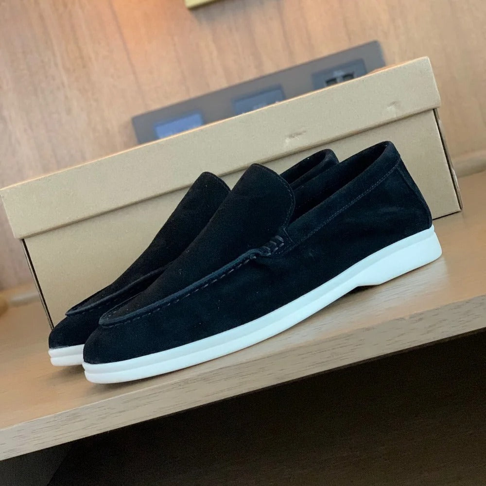 Velours Vibe - Herenloafers van suède leer