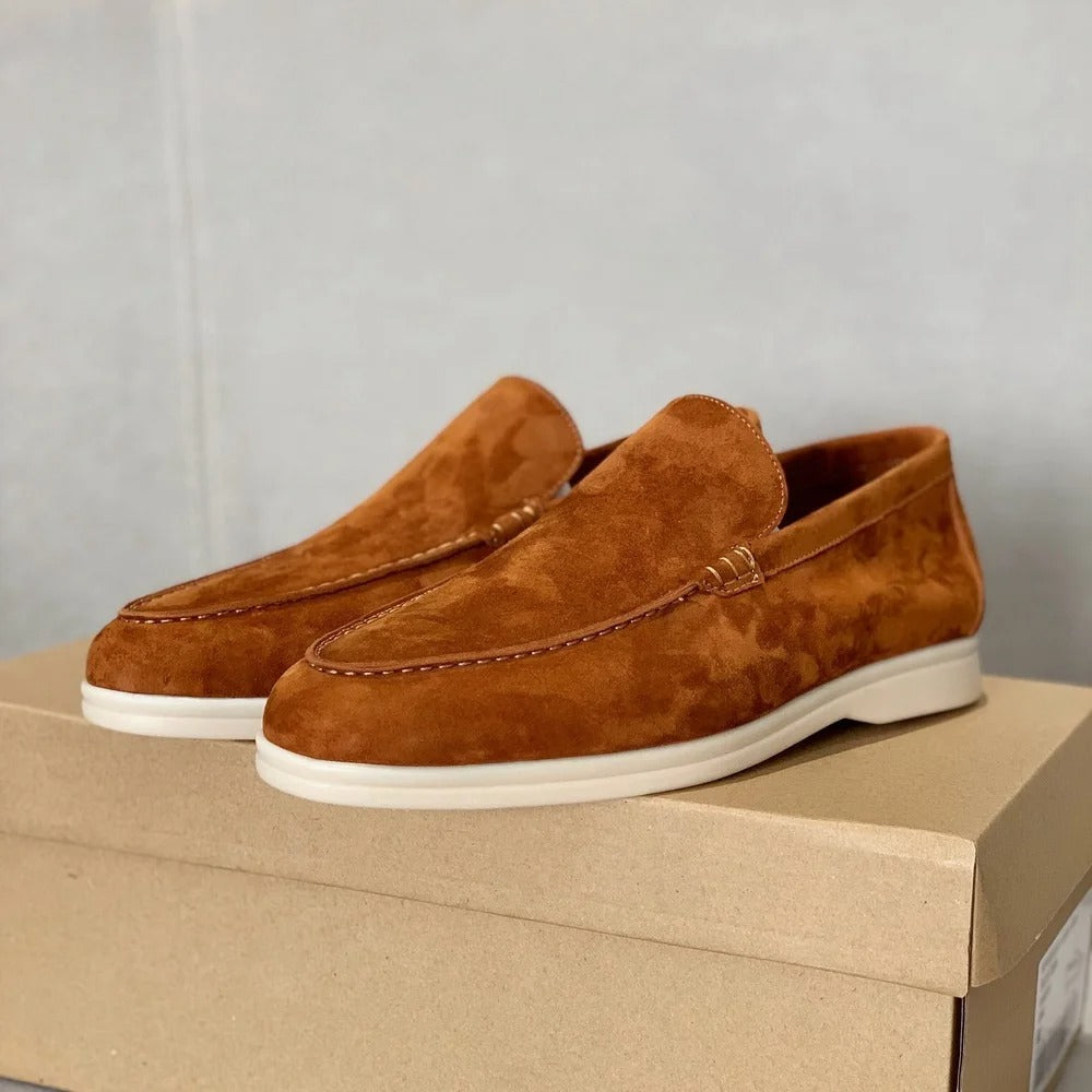 Velours Vibe - Herenloafers van suède leer