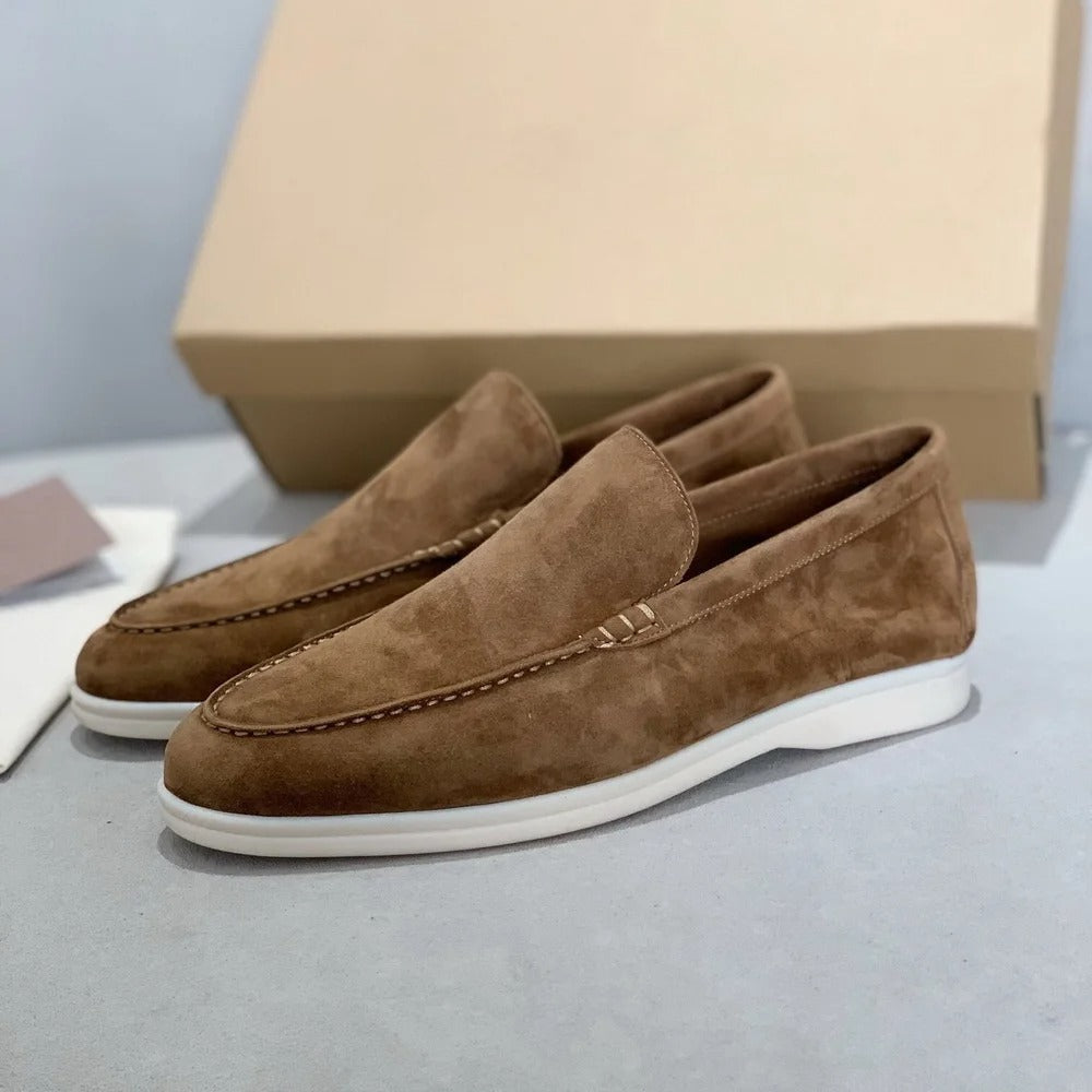 Velours Vibe - Herenloafers van suède leer