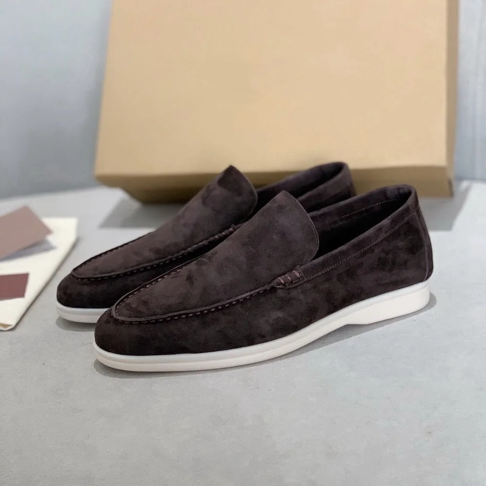 Velours Vibe - Herenloafers van suède leer