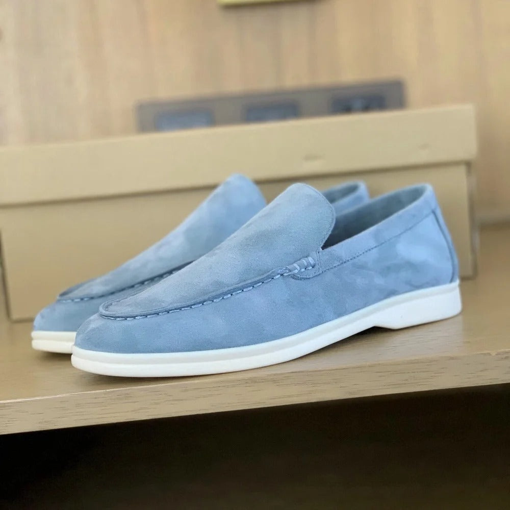 Velours Vibe - Herenloafers van suède leer